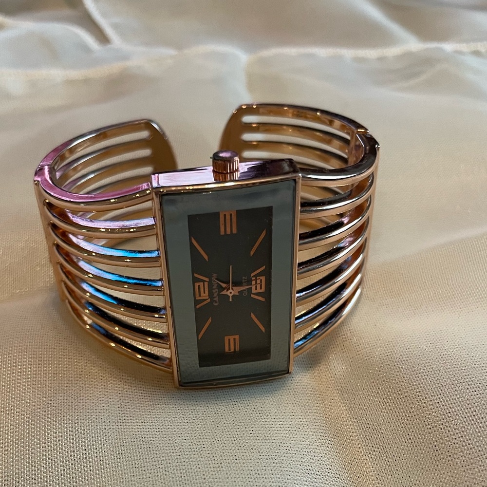 Rose Gold Bangle Watch